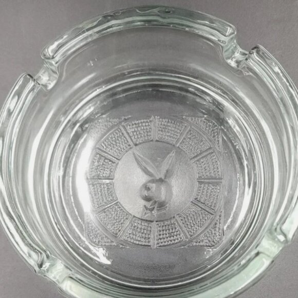 3pc Lot 1960s ICONIC Playboy Lounge in LA (2) Etched Ashtrays (1) VIP Tip Tray - Picture 5 of 12